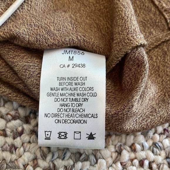 Miss Me Brown Open Shoulder Beaded Sequined Top. Medium - Picture 9 of 10